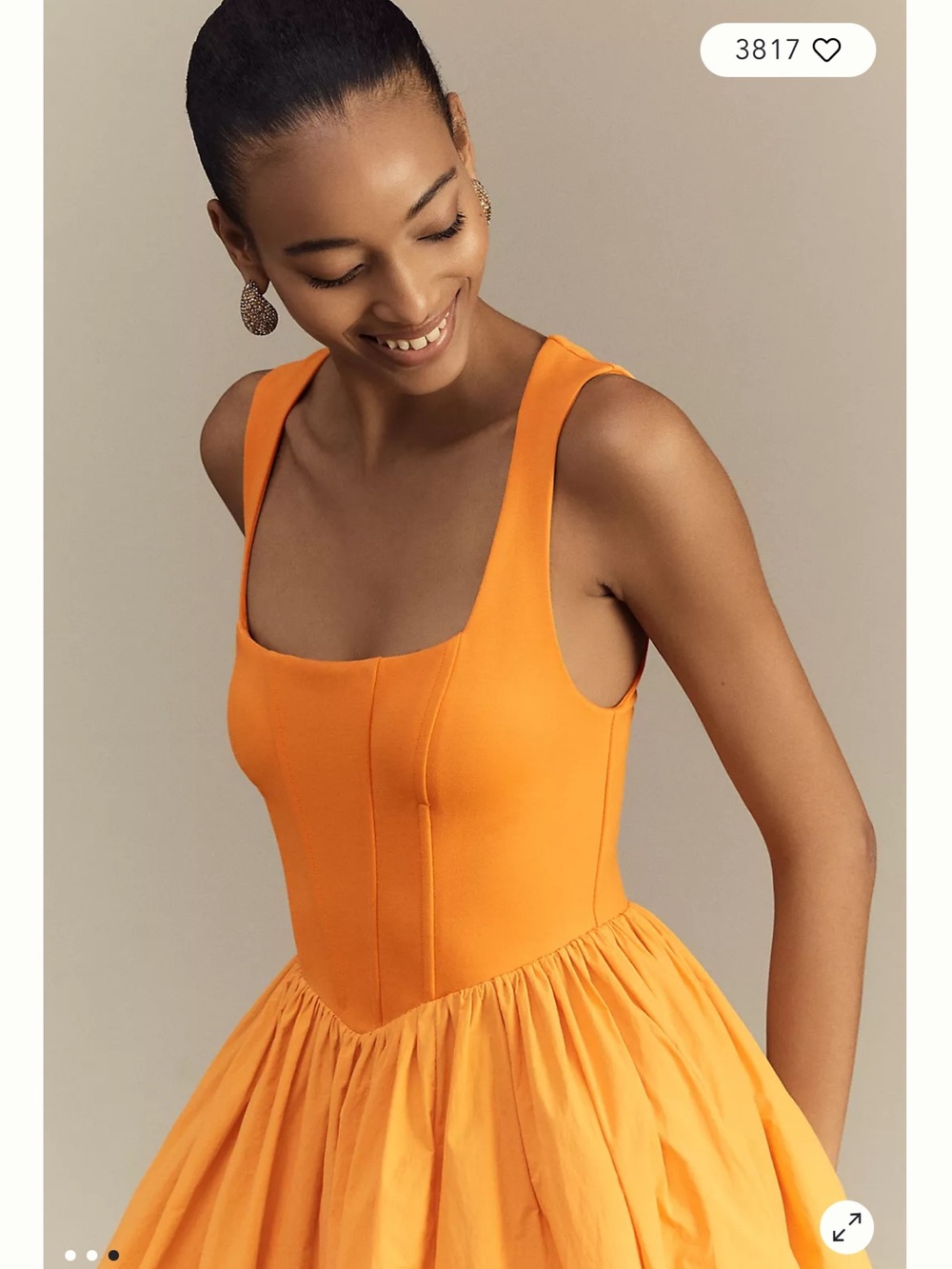 Anthropologie Vibrant Orange Maxi Dress - Picture 2 of 9